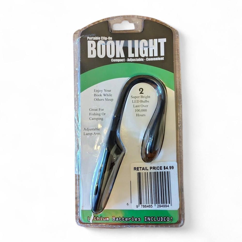 LED Clip On Book Light Portable Reading Lamp Flexible Travel Bed Night Light NEW